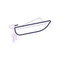 Electric Boat Icon, Enjoy the Edge of the Ocean or Lake With a Small Boat.