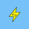 Electric bolt flash line icon Royalty Free Stock Photo