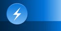 Electric bolt icon glassy modern blue button abstract background Royalty Free Stock Photo