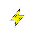 Electric bolt line icon