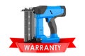 Electric brad nailer warranty concept. 3D rendering