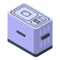 Electric breadmaker icon isometric vector. Food machine