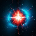 Electric Burst on Solid Color Background