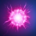 Electric Burst on Solid Color Background