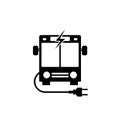 Electric bus icon isolated on white background Royalty Free Stock Photo