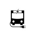 Electric bus icon isolated on white background Royalty Free Stock Photo