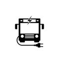 Electric bus icon isolated on white background Royalty Free Stock Photo