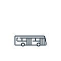 electric bus icon vector from vehicles transportation concept. Thin line illustration of electric bus editable stroke. electric