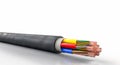 Electric cable is revealing its colorful wires inside Royalty Free Stock Photo