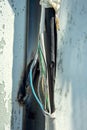 Electric cable wire for air conditioner damaged by welding