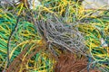 Electric cable wire scrap recycling for copper Royalty Free Stock Photo