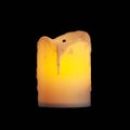 Electric candle. Lamp in the shape of a small candle isolated on a black Royalty Free Stock Photo