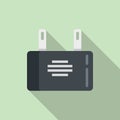 Electric capacitor icon flat vector. Resistor component Royalty Free Stock Photo