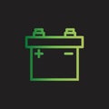 Battery neon icon