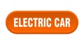 electric car button. rounded sign on white background Royalty Free Stock Photo