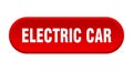 electric car button. rounded sign on white background Royalty Free Stock Photo