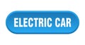electric car button. rounded sign on white background Royalty Free Stock Photo