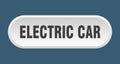 electric car button. rounded sign on white background Royalty Free Stock Photo