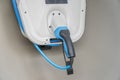 Electric car charger. Power supply electric car charging for electric car technology transportation in the future Royalty Free Stock Photo