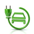 Electric car charging parking green icon