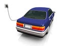 Electric car charging it's batteries. Royalty Free Stock Photo