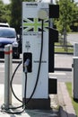 Electric Car Charging Station in a Car Park