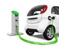 Electric Car in Charging Station