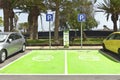 electric car charging station lanzarote spain Royalty Free Stock Photo