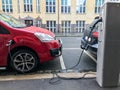 Electric car charging station in Oslo