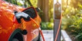 Electric Car Charging Station, Promoting Environmentallyfriendly Transportation And Sustainability Royalty Free Stock Photo