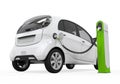 Electric Car in Charging Station Royalty Free Stock Photo