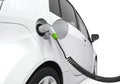 Electric Car in Charging Station Royalty Free Stock Photo