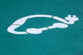 Electric car charging symbol Royalty Free Stock Photo