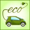 Electric car with eco design Royalty Free Stock Photo