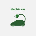 Electric car. ECO. Ecological. Vector illustration. EPS 10