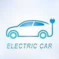 Electric car and Electrical charging station symbol icon