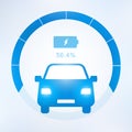Electric car and Electrical charging station symbol icon