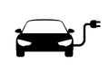 Electric car. Electrical charging station symbol. Electric vehicle charging station road sign Ã¢â¬â vector