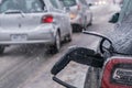 Electric car getting charged in Montreal Royalty Free Stock Photo