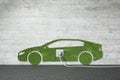 Electric car and green eco-friendly recharge concept