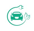 Electric car icon. Ecological car