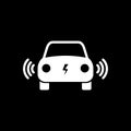 Electric car icon. vector illustration. E-car sign