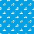 Electric car pattern seamless blue Royalty Free Stock Photo