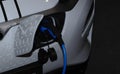 Electric car power plug Royalty Free Stock Photo
