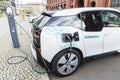 Electric car recharging the batteries in Berlin, Germany