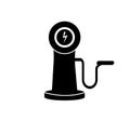 Electric car refill icon. Vector illustration