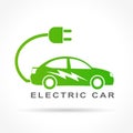 Electric car sign Royalty Free Stock Photo