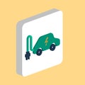 Electric car Simple vector icon. Illustration symbol design template for web mobile UI element. Perfect color isometric pictogram Royalty Free Stock Photo