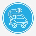 Electric car vector icon sign symbol