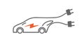 Electric car vector icon Royalty Free Stock Photo